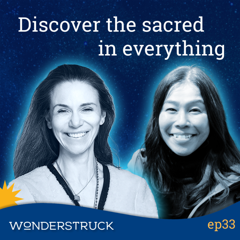 Thumbnail with image of elizabeth rovere and hiroko yoda with the caption "discover the sacred in everything"